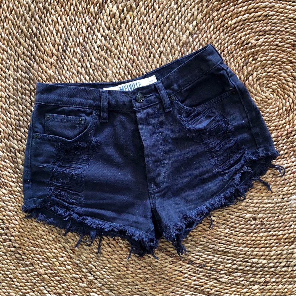 Brandy Melville - Navy Denim Shorts
